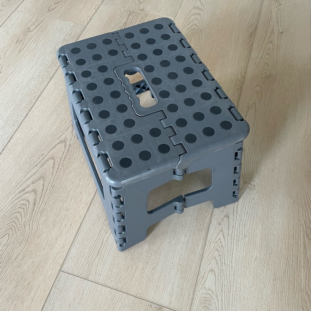 Gray Folding Step Stool